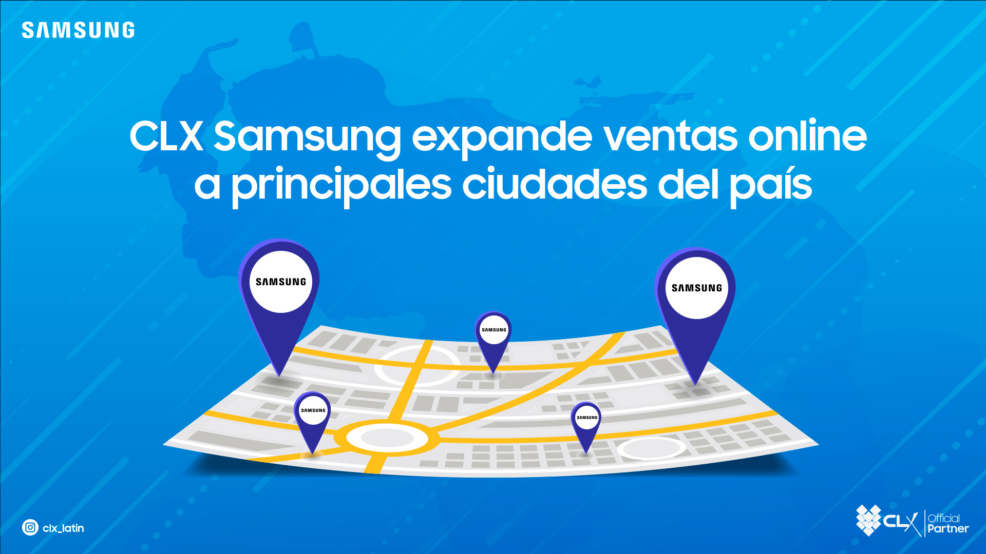 CLX Samsung expande ventas online a principales ciudades del país