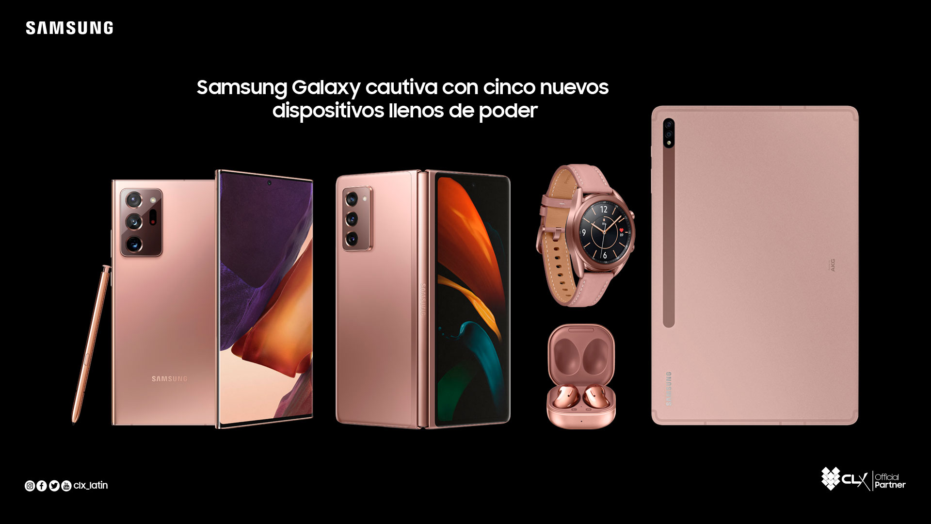 Samsung Galaxy cautiva con cinco nuevos dispositivos llenos de poder