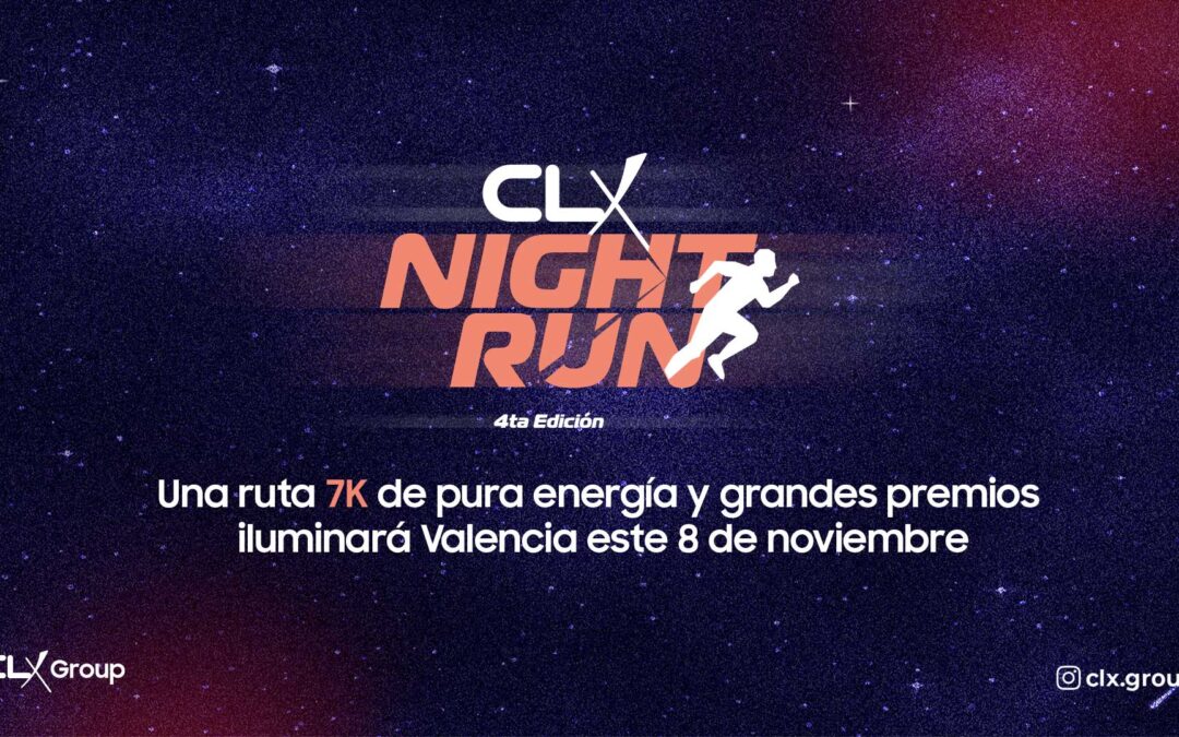 CLX Night Run 2025: una ruta 7K de pura energía y grandes premios iluminará Valencia este 8 de noviembre